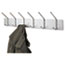 Safco® Metal Wall Rack, Six Ball-Tipped Double-Hooks, 36w x 3-3/4d x 7h, Chrome Thumbnail 2