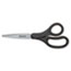 Westcott® KleenEarth Basic Plastic Handle Scissors, 8" Long, Pointed, Black, 3/Pack Thumbnail 1