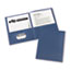 Avery Two-Pocket Folders, Embossed Paper, Dark Blue, 25/BX Thumbnail 1