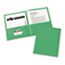 Avery Two-Pocket Folders, Embossed Paper, Green, 25/BX Thumbnail 1