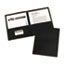 Avery Two-Pocket Folders, Embossed Paper, Black, 25/BX Thumbnail 1