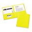 Avery Two-Pocket Folders, Embossed Paper, Yellow, 25/BX Thumbnail 1