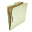 Universal Six--Section Pressboard Classification Folders, 2 Dividers, Letter Size, Gray-Green, 10/Box Thumbnail 2