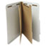 Universal Six--Section Pressboard Classification Folders, 2 Dividers, Letter Size, Gray, 10/Box Thumbnail 3