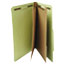 Universal Six--Section Pressboard Classification Folders, 2 Dividers, Letter Size, Green, 10/Box Thumbnail 3
