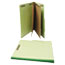 Universal Six--Section Pressboard Classification Folders, 2 Dividers, Letter Size, Green, 10/Box Thumbnail 2