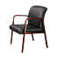 Alera Alera Reception Lounge WL Series Guest Chair, 24.21" x 26.14" x 32.67", Black Seat/Back, Cherry Base Thumbnail 3