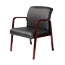 Alera Alera Reception Lounge WL Series Guest Chair, 24.21" x 26.14" x 32.67", Black Seat/Back, Cherry Base Thumbnail 6