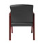 Alera Alera Reception Lounge WL Series Guest Chair, 24.21" x 26.14" x 32.67", Black Seat/Back, Cherry Base Thumbnail 9