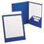 Oxford™ ViewFolio Plus Polypropylene Portfolio, 50-Sheet Capacity, Blue/Clear Thumbnail 1