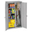 Tennsco Janitorial Cabinet, 36w x 18d x 64h, Light Gray Thumbnail 1