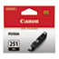 Canon® 6513B001 (CLI-251) ChromaLife100+ Ink, Black Thumbnail 1