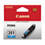 Canon® 6514B001 (CLI-251) ChromaLife100+ Ink, Cyan Thumbnail 1