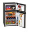 Avanti Counter-Height 3.1 Cu. Ft Two-Door Refrigerator/Freezer, Black/Stainless Steel Thumbnail 2