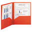 Smead Poly Two-Pocket Folder w/Fasteners, 11 x 8 1/2, Red, 25/Box Thumbnail 1