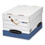 Bankers Box PRESTO Maximum Strength Storage Box, Ltr/Lgl, 12 x 15 x 10, White, 12/Carton Thumbnail 1