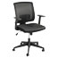Safco® Mezzo Series Task Chair, Mesh Back, Upholstered Seat, Black Seat/Back Thumbnail 1