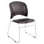 Safco® Rêve Series Guest Chair With Sled Base, Black Plastic, Silver Steel, 2/Carton Thumbnail 1