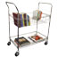 Alera Carry-all Cart/Mail Cart, Two-Shelf, 34.88w x 18d x 39.5h, Silver Thumbnail 6