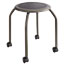 Safco Diesel Series Industrial Stool, Stationary Padded Seat, Casters, Steel/Pewter Thumbnail 1