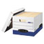 Bankers Box R-KIVE Max Storage Box, Letter/Legal, Locking Lid, White/Blue, 4/Carton Thumbnail 1