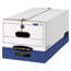 Bankers Box LIBERTY Heavy-Duty Strength Storage Box, Legal, White/Blue, 4/Carton Thumbnail 1