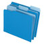 Pendaflex® Colored File Folders, 1/3 Cut Top Tab, Letter, Blue/Light Blue, 100/Box Thumbnail 1