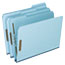 Pendaflex® Pressboard Folders, 2 Fasteners, 1" Expansion, 1/3 Cut, Letter, Blue, 25/Box Thumbnail 1