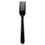 GEN Heavyweight Cutlery, Forks, 7", Polypropylene, Black, 1000/Carton Thumbnail 1
