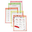 C-Line® Reusable Dry Erase Pockets, 6 x 9, Assorted Neon Colors, 10/Pack Thumbnail 2