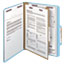 Smead Pressboard Classification Folders, Letter, Four-Section, Blue, 10/BX Thumbnail 5