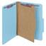 Smead Pressboard Classification Folders, Letter, Four-Section, Blue, 10/BX Thumbnail 9