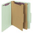 Smead Pressboard Classification Folders, Tab, Letter, Six-Section, Gray/Green, 10/Box Thumbnail 2