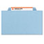 Smead 3" Expansion Classification Folder, 2/5 Tab, Letter, Eight-Section, Blue, 10/Box Thumbnail 3