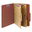 Smead Pressboard Folders with Two Pocket Dividers, Letter, Six-Section, Red, 10/Box Thumbnail 2