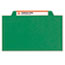 Smead 3" Expansion Classification Folder, 2/5 Cut, Letter, 8-Section, Green, 10/Box Thumbnail 4