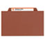 Smead Pressboard Classification Folders, Self Tab, Letter, Six-Section, Red, 10/Box Thumbnail 4