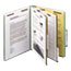 Smead Pressboard Classification Folders, Tab, Letter, Six-Section, Gray/Green, 10/Box Thumbnail 3