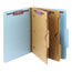 Smead Pressboard Folders with Two Pocket Dividers, Letter, Six-Section, Blue, 10/Box Thumbnail 6
