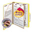Smead Pressboard Classification Folders, Letter, Four-Section, Yellow, 10/Box Thumbnail 1