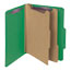 Smead Pressboard Classification Folders, Letter, Six-Section, Green, 10/Box Thumbnail 5