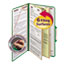 Smead Pressboard Classification Folders, Legal, Six-Section, Green, 10/Box Thumbnail 1