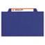 Smead 3" Expansion Classification Folder, 2/5 Cut, Letter, Eight-Section, Blue, 10/Box Thumbnail 7