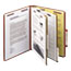 Smead Pressboard Classification Folders, Self Tab, Letter, Six-Section, Red, 10/Box Thumbnail 5