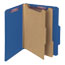 Smead Pressboard Classification Folders, Letter, Six-Section, Dark Blue, 10/Box Thumbnail 7