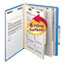 Smead Top Tab Classification Folder, Two Dividers, Six-Sections, Letter, Blue, 10/Box Thumbnail 1