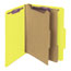 Smead Pressboard Classification Folders, Letter, Six-Section, Yellow, 10/Box Thumbnail 10
