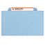 Smead Pressboard Classification Folders, Legal, Six-Section, Blue, 10/Box Thumbnail 10