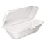 Dart® Foam Hoagie Container with Removable Lid, 9-4/5x5-3/10x3-3/10, White, 125/Bag, 500/Carton Thumbnail 1