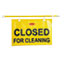 Rubbermaid® Commercial Closed For Cleaning Hanging Doorway Safety Sign, Heavy Duty, Extend-to-Fit, Yellow Thumbnail 1